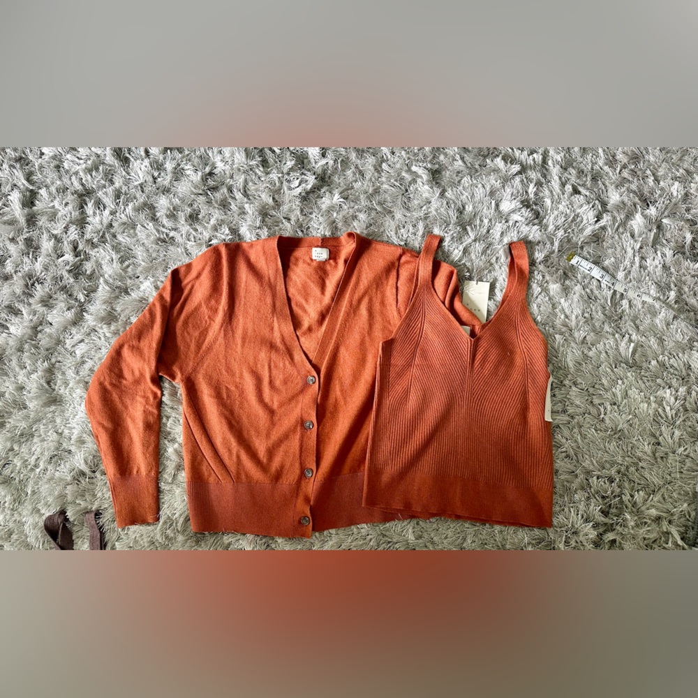 NWT A New Day; Orange sweater set